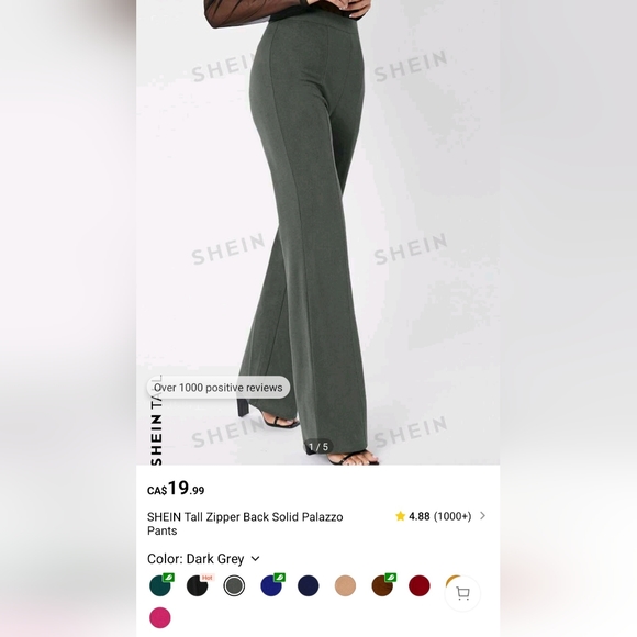 Red flare pants - Picture 9 of 9